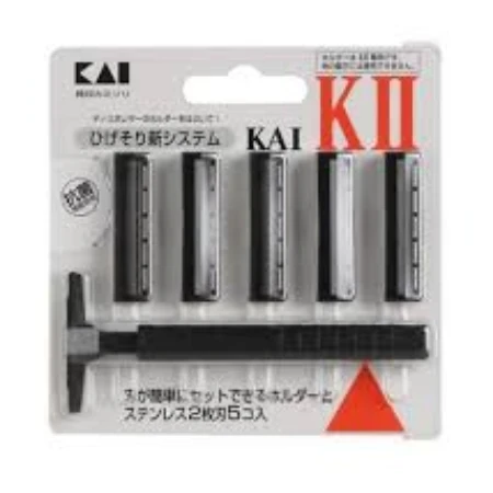 Set dao cạo 2 lưỡi kép KAI KAI (1 thân, 5 lưỡi)